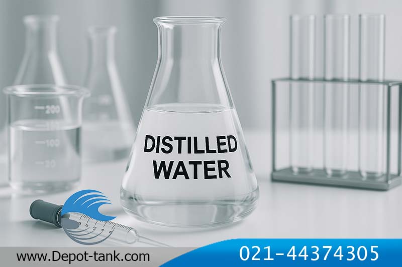 آب مقطر تولید شده توی محیط آزمایشگاهی