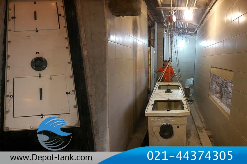 جا نمایی و حمل استاندارد چربی گیر فایبرگلاس به روش صحیح و اصولی