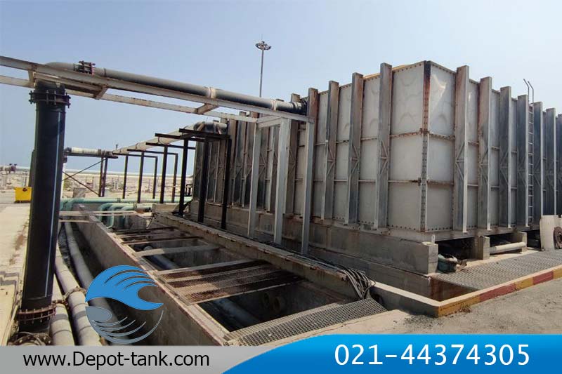 مخزن جی آر پی در پروژه شرکت آب و برق کیش