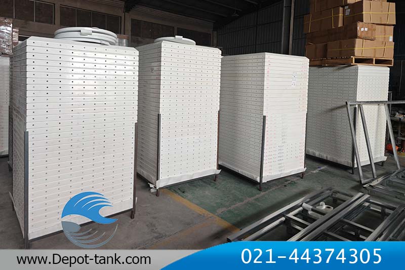 پنل های تولید شده در کارخانه تولید مخازن GRP گروه صنعتی دپوت تانک